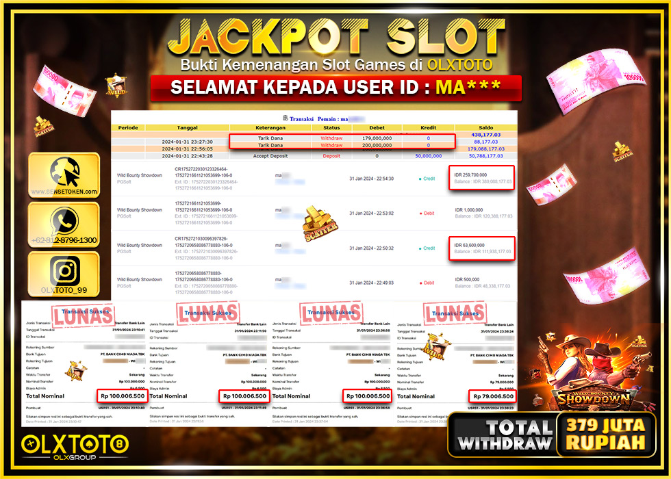 OLXTOTO JACKPOT SLOT WILD BOUNTY SHOWDOWN Rp.379.000.000.,- LUNAS
