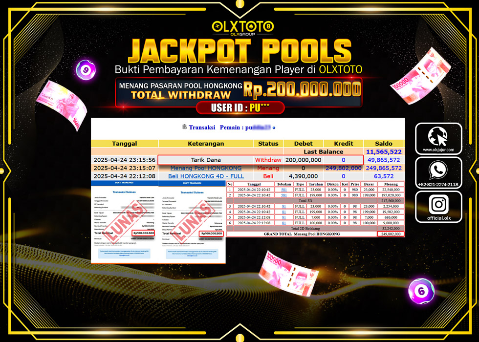 BINTANGSLOT77 JACKPOT TOGEL PASARAN POOL HONGKONG Rp.200.000.000.,- LUNAS